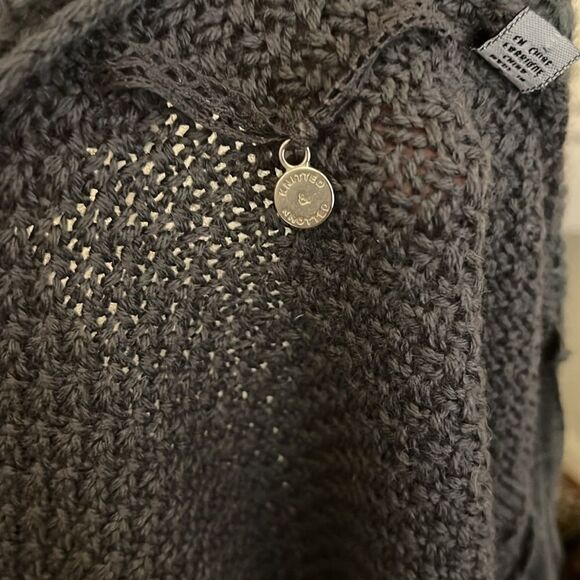 Anthropologie Knitted & Knotted Gray Knit Open Style Cardigan Sweater Casual - Picture 8 of 10